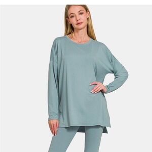 Zenana Brushed Microfiber Tunic and Leggings Set Size Small New